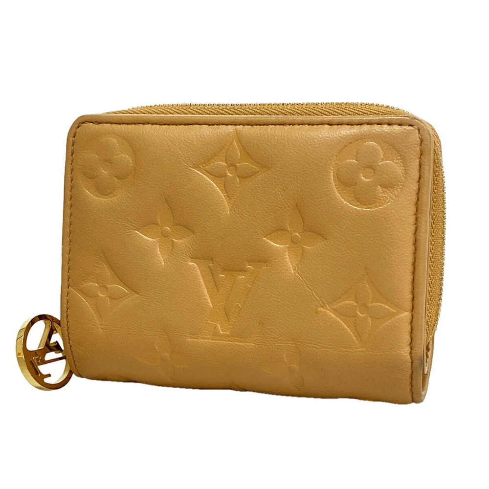Louis Vuitton Coussin Portefeuille Lou Wallet M81673 Camel Women's P3575609